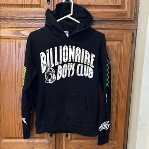 Billionaire Boys Club Black Hoodie Patchwork Graphic Astronaut Heart Mind